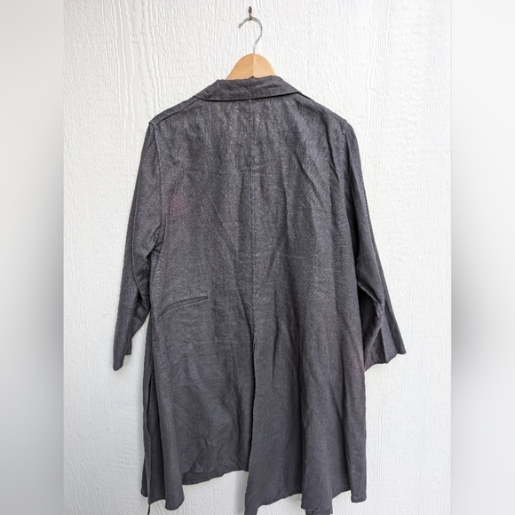 Cheyenne Gray Linen Tunic Top Button Front  Lagenlook Size Small/Medium - Picture 5 of 5